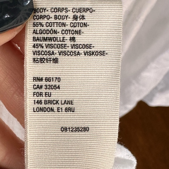 FREE PEOPLE maxi tired white Edie dress button down sz small - Picture 16 of 16